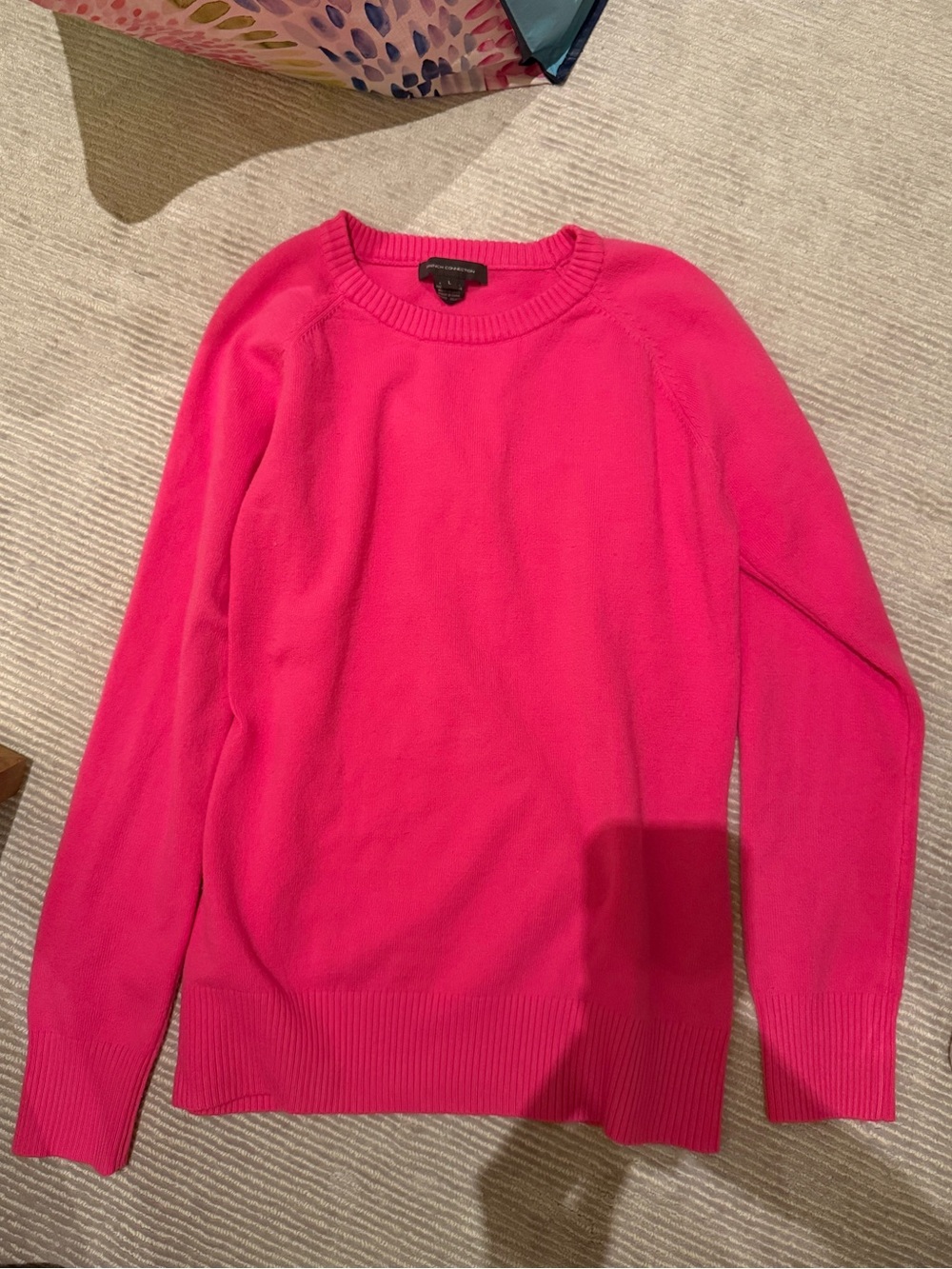 French Connection Hot Pink Crewneck Sweater